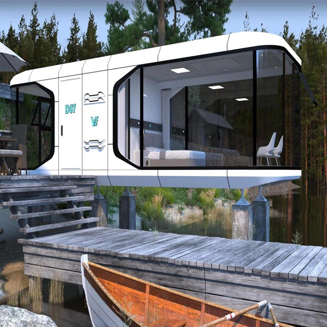 Prefab Cheap Cabin Capsule-house Hotel με 2 Υπνοδωμάτια