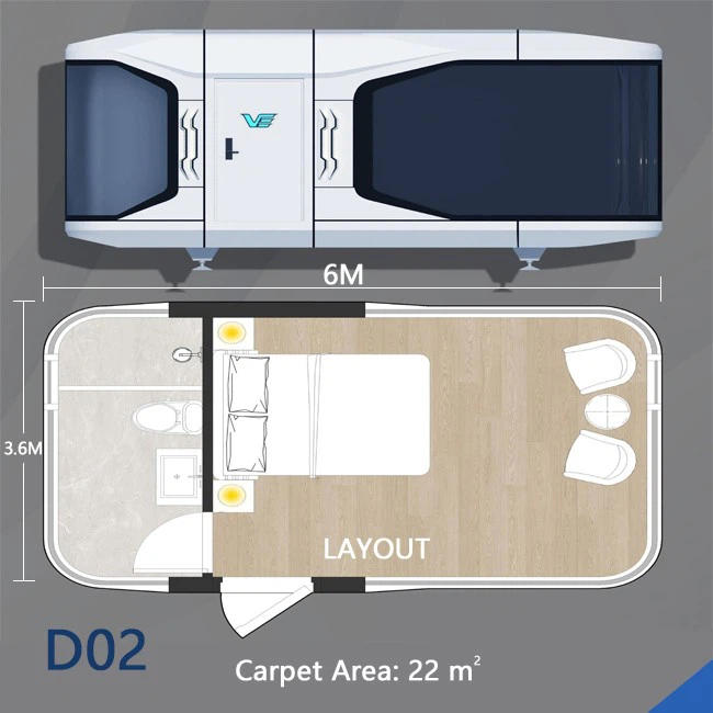 prefabricated space capsule container homes hotel (5)